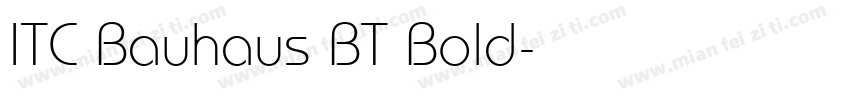 ITC Bauhaus BT Bold字体转换